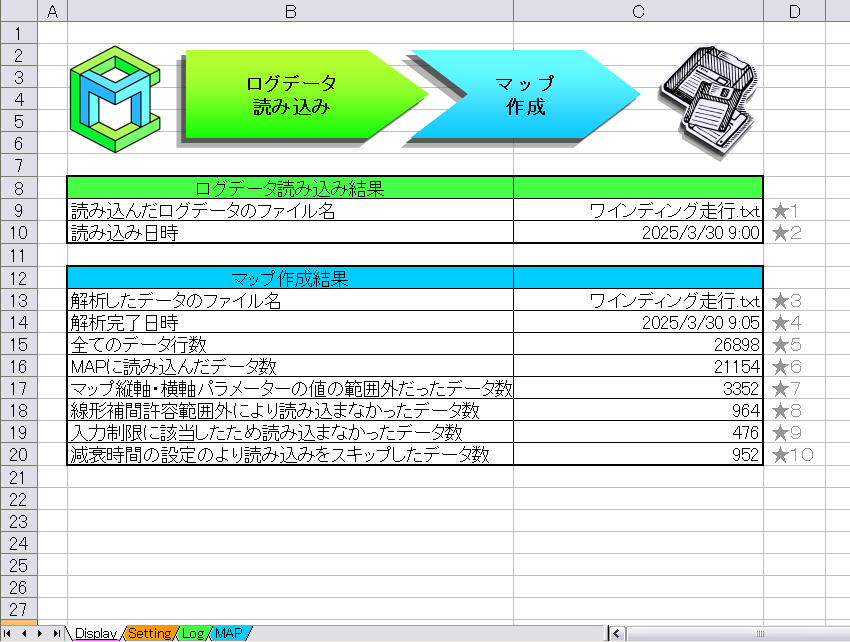 Displayシートのキャプチャ